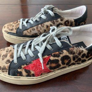 EU 38 Golden Goose Hi Star Platform Leopard Sneakers